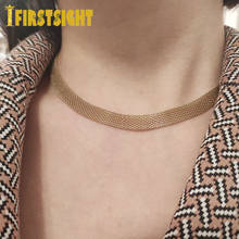 New Gold Silver Color 7mm Snake Herringbone Chain Necklace Hip Hop Punk Weaved Chain Vintage Choker For Women Jewelry Wholesale 2024 - buy cheap