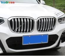 Tira de decoración para parrilla delantera de coche BMW, pegatina decorativa para Exterior, accesorios de estilismo, color mate ABS, modelos X3 X 3, 2018 y 2019, 14 unidades 2024 - compra barato