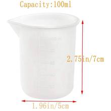 Silicone 100ml Measuring Cup For Jewelry Crystal Scale Resin Glue Molds Baking Handmade DIY Craft Mixing 2024 - buy cheap