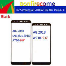 Pantalla táctil para Samsung Galaxy A8 2018, A530, A530F, A530X, A530N, A8 + Plus, A730F, Panel frontal de cristal, lente exterior, 10 Uds. Por lote 2024 - compra barato