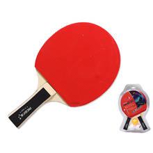 Professional Tennis Table Racket Ping Pong Practice Paddle Set Short Long Handle Carbon Blade Rubber Bats with 2 Balls 2024 - buy cheap