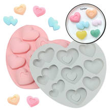 Molde 3D con forma de corazón para decoración de pasteles, molde de silicona para el Día de San Valentín, DIY, para hornear dulces, magdalenas y magdalenas 2024 - compra barato