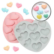 Molde 3D con forma de corazón para el Día de San Valentín, molde de silicona para pastel DIY, molde para hornear Chocolate, Muffin, dulces, decoración de magdalenas, herramienta para hornear 2024 - compra barato