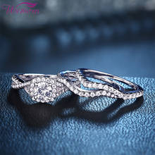 Wuziwen-anillos de boda de 3 anillos para mujer, Plata sólida 925 de 1,3 Ct AAAAA, conjunto de circonitas, joyería de moda JR5720 2024 - compra barato