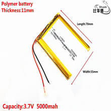 Litro de batería de energía buena calidad 3,7 V 5000mAH 115570 de polímero de iones de litio/Li-ion batería para tablet pc Banco GPS mp3... mp4 2024 - compra barato