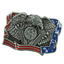 Western Cowboy The United State of American Flag Eagle Belt Buckle 2024 - buy cheap