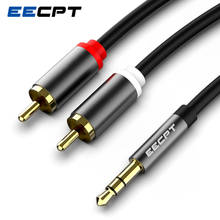 EECPT RCA Cable 2RCA to 3.5mm Jack Audio Cable Splitter Aux Cable for Home Speaker DVD VCD Player Amplifiers Subwoofer Theater 2024 - buy cheap