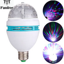 100pcs  E27 3W AC90-250V Colorful Auto Rotating RGB LED Bulb Stage Light Disco DJ Party Lamp Holiday Bulb For Bar KTV Lighting 2024 - buy cheap