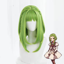 Anime nanamine sakura peruca verde cosplay traje jibaku shounen toalete-bound hanako-kun resistente ao calor cabelo sintético perucas femininas 2024 - compre barato
