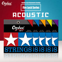 Orphee Acoustic Guitar Strings Nano Double-Coated Anti Rust Lifetime 60-120 Days High Quality Guitar String Set Fire Lock Series 2024 - buy cheap
