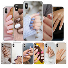 Funda de teléfono de silicona con diseño de uñas para iphone, carcasa trasera para modelos 11pro Max, 11, XR, XS Max, X, 8, 7, 6, 6S Plus, 5, 5S, SE, 2020 2024 - compra barato