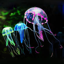 Decoração para aquário água-viva, efeito brilhante, paisagem aquática, ornamento luminoso para plantas ao vivo, tanque de peixes 2024 - compre barato