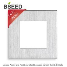 BSEED-enchufe de pared de aluminio cepillado, estándar europeo, 86mm, blanco y negro 2024 - compra barato