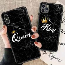 Силиконовый чехол King Queen для iphone 11 pro max 7plus 8 plus 7 6 x xr xs max, милый мягкий чехол для телефона 2024 - купить недорого