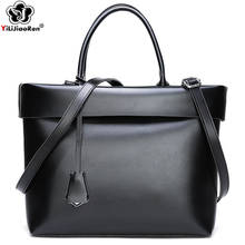 Винтажная Сумка-тоут для женщин, большие сумки, сумки с ручками сверху, брендовая кожаная сумка на плечо, женские роскошные сумки, женские дизайнерские сумки 2024 - купить недорого