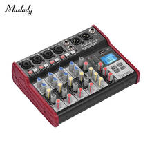 Muslady SL-6 Portable 6-Channel Mixing Console Mixer 2-band EQ Built-in 48V Phantom Power Supports BT Connection USB MP3 Player 2024 - buy cheap