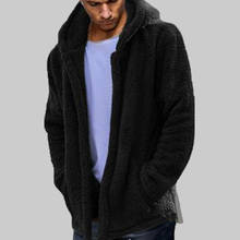 Men Winter Thick Hoodies Tops Fluffy Fleece Fur Jacket Hooded Fashion Warm Oversized Cardigan Long Sleeve Coat Outerwear Hot 2024 - buy cheap