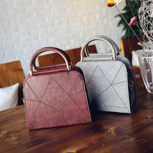 Women's Bag 2022 New Shoulder Bag PU Leather Solid Color Stitching Bag Thick Line Semicircular Iron Handle Handbag 2024 - buy cheap