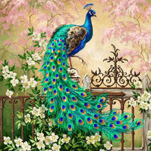 Animal Peacock DIY Cross Stitch 11CT Embroidery Kits Needlework Craft Set Cotton Thread Printed Canvas Home    Dropshipping 2024 - buy cheap