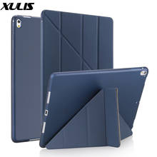 Capa para ipad pro 9.7 polegada de couro silicone multi-fold smart cover para ipad pro 9.7 caso 2016 a1673 a1674 a1675 funda 2024 - compre barato