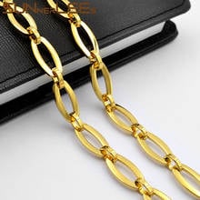 SUNNERLEES 316L Stainless Steel Necklace 8mm Geometric Link Chain Gold Color High Polished Men Women Jewelry Gift SC177 N 2024 - buy cheap