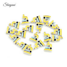 20Pcs/lot Enamel School Microscope Floating Charms For Living Memory Locket Bracelet Teacher's Day Gift Jewelry Wholesale F281 2024 - buy cheap