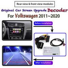 Реверсивная камера для Volkswagen Golf 7 2011 ~ 2019 адаптер Подключение оригинальный экран дисплей парковочная задняя камера MMI декодер 2024 - купить недорого
