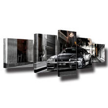 Canvas Paintings HD Print Frame Artwork Modern 5 Pieces Nissan Skyline Gtr Car Pictures Bedside Home Decorative Wall Art Posters 2024 - buy cheap