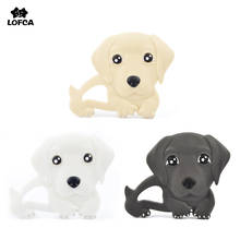 LOFCA Silicone Teether Labrador Baby Teething Toy Baby BPA Free Food Grade Silicone Teether Dog Pendant infant Chew Teething Toy 2024 - buy cheap