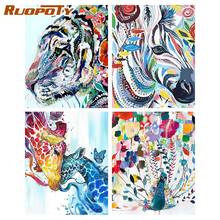 RUOPOTY DIY Painting By Numbers Kit Colour Animal Paint By Numbers For Adult Wall Art Picture For Room Decor Gift 2024 - buy cheap