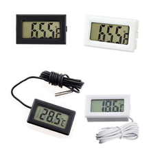 Mini Thermometer Indoor Outdoor Humidity Hygrometer Gauge Instruments LCD Digital Backlight Fridge Temperature Sensor with Cable 2024 - buy cheap