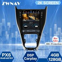 Reproductor Multimedia con pantalla Tesla para coche, Radio estéreo con GPS Navi, 4 + 128GB, Harrier para Toyota 2013, 2014, 2015, 2016, 2017, 2018, 2019, Android 9 2024 - compra barato