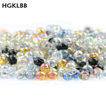 Brincos com 100 peças hgklbb, miçangas de cristal austríaco 4x6mm, redondos, contas de vidro soltas, para fazer joias, acessórios de pulseira diy 2024 - compre barato