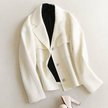 2020 casaco de lã casual feminino outono inverno casacos de caxemira das mulheres curto casaco de primavera 2024 - compre barato