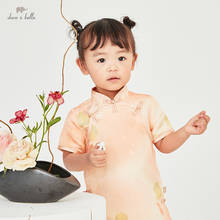 DB16618-vestido de verano para niña pequeña, ropa de estilo chino con estampado floral, vestido de fiesta de moda para niño, ropa infantil de lolita 2024 - compra barato