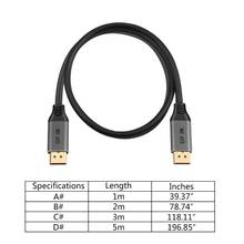 Cable DisplayPort 1,4, 8K, 4K, HDR, 60Hz, 144Hz, adaptador de puerto de pantalla para vídeo PC, envío directo 2024 - compra barato