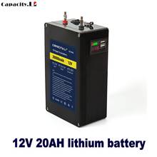 12v 10ah 20ah bateria recarregável bateria de lítio carregamento do telefone móvel tesouro com bms 2usb e terminal frete grátis 2024 - compre barato