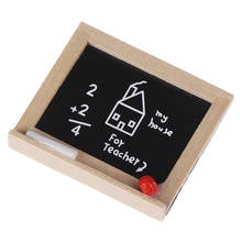 1pc mini quadro de madeira modelo casa bonecas miniaturas acessórios diy crianças quarto acessórios pequeno blackboard 1:12 2024 - compre barato