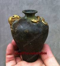 Китайская старинная бронзовая примитивная статуэтка для резки минимальная ваза AB00019 бесплатная доставка 2024 - купить недорого