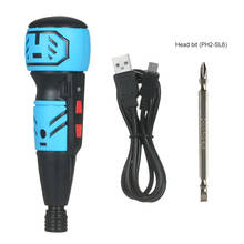 Destornillador inalámbrico recargable por USB, Mini destornillador eléctrico portátil de mano, taladro eléctrico con luz LED 2024 - compra barato