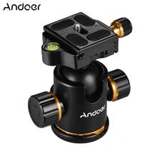 Andoer Aluminium Alloy Panoramic Tripod Ball Head Ballhead Mount Adapter 360° Rotating with Quick Release Plate 2024 - buy cheap