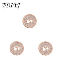 TDIYJ Hot Sale Double Heart Coin 33mm fit for Frame Pendant Jewelry Necklace 1pcs/lot 2024 - buy cheap