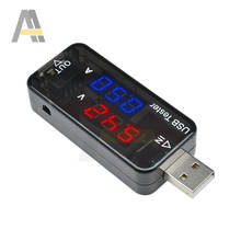 Detector de carga de voltaje de corriente USB, probador de 3 bits, Detector rojo y azul, voltímetro de corriente de energía móvil, amperímetro, probador de cargador USB 2024 - compra barato