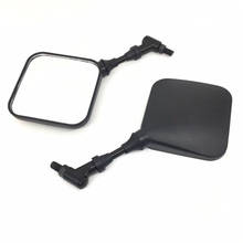 2x 10mm Black Square Motorcycle Rearview Side Mirrors Universal Dual Sport Bike Cafe Racer Bobber Touring Offroad 2024 - buy cheap