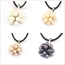 FREE SHIPPING !!! Wholesale 100% Genuine White Pink Purple Black Natural Freshwater Pearl Pendants 2024 - buy cheap