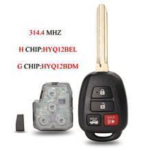 Kutery-llave de coche remota para Toyota Camry Corolla 2012-2017, 4 botones, 314,4 Mhz, Chip G/H, HYQ12BDM/HYQ12BEL 2024 - compra barato