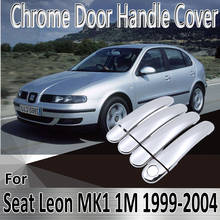 for Seat Leon MK1 1M 1999~2004 2000 2001 2002 Styling Stickers Decoration Chrome Door Handle Cover paint Refit Car Accessories 2024 - buy cheap