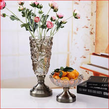 Стеклянная ваза для цветов в скандинавском стиле, поднос для фруктов, украшение для дома, современный Настольный держатель ваза для цветов и растений, гидропоника, декор комнаты 2022 - купить недорого