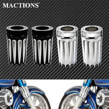 Motorcycle Front Fork Boot Slider Covers Black/Chrome For Harley Touring 2008-2016 Street Glide Road King FLHT FLSTN FLHR FLT 2024 - buy cheap