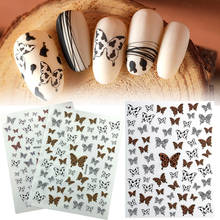 2020 New 3D Nail Art Stickers Bohemian Leopard Print Butterfly Image Nail Stickers for Nail Stickers Decorate Manicure 2024 - buy cheap